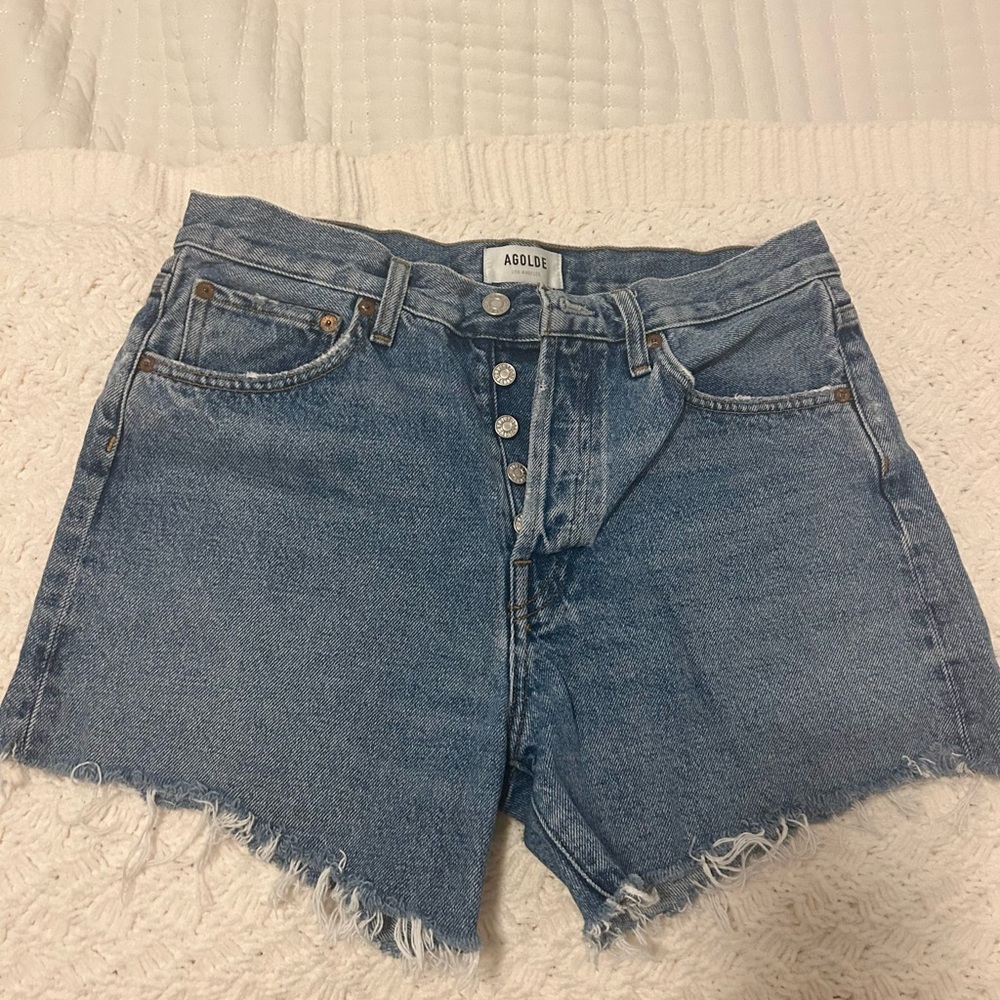 AGOLDE Women's Blue Denim Shorts